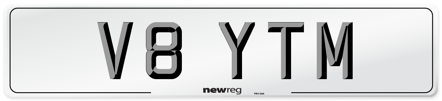 V8 YTM Number Plate from New Reg